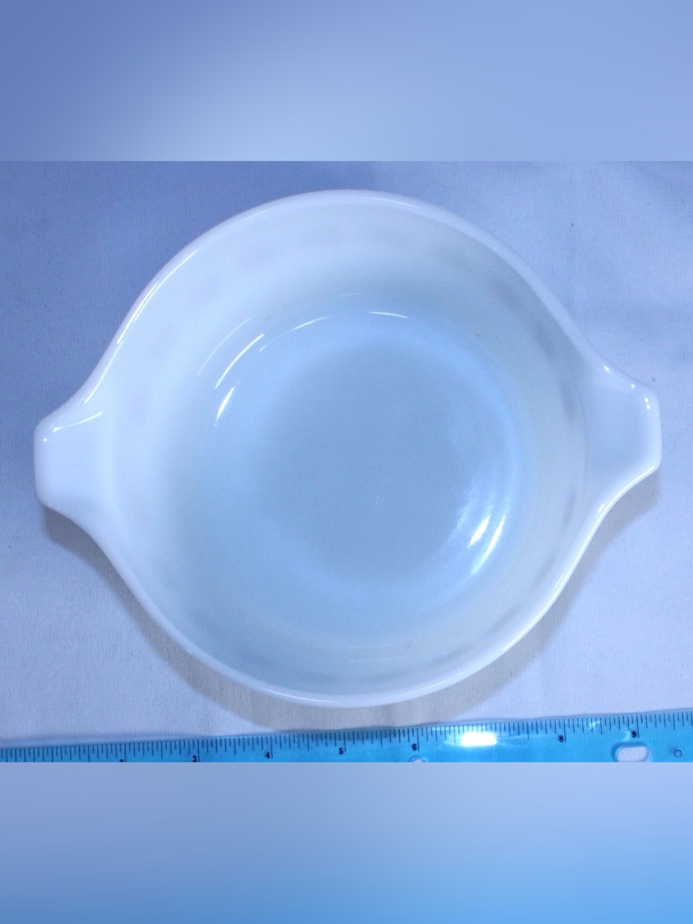 PYREX “Town and Country” Milk Glass Cinderella Dish 1 Q Model 473 #13 - Picture 6 of 7